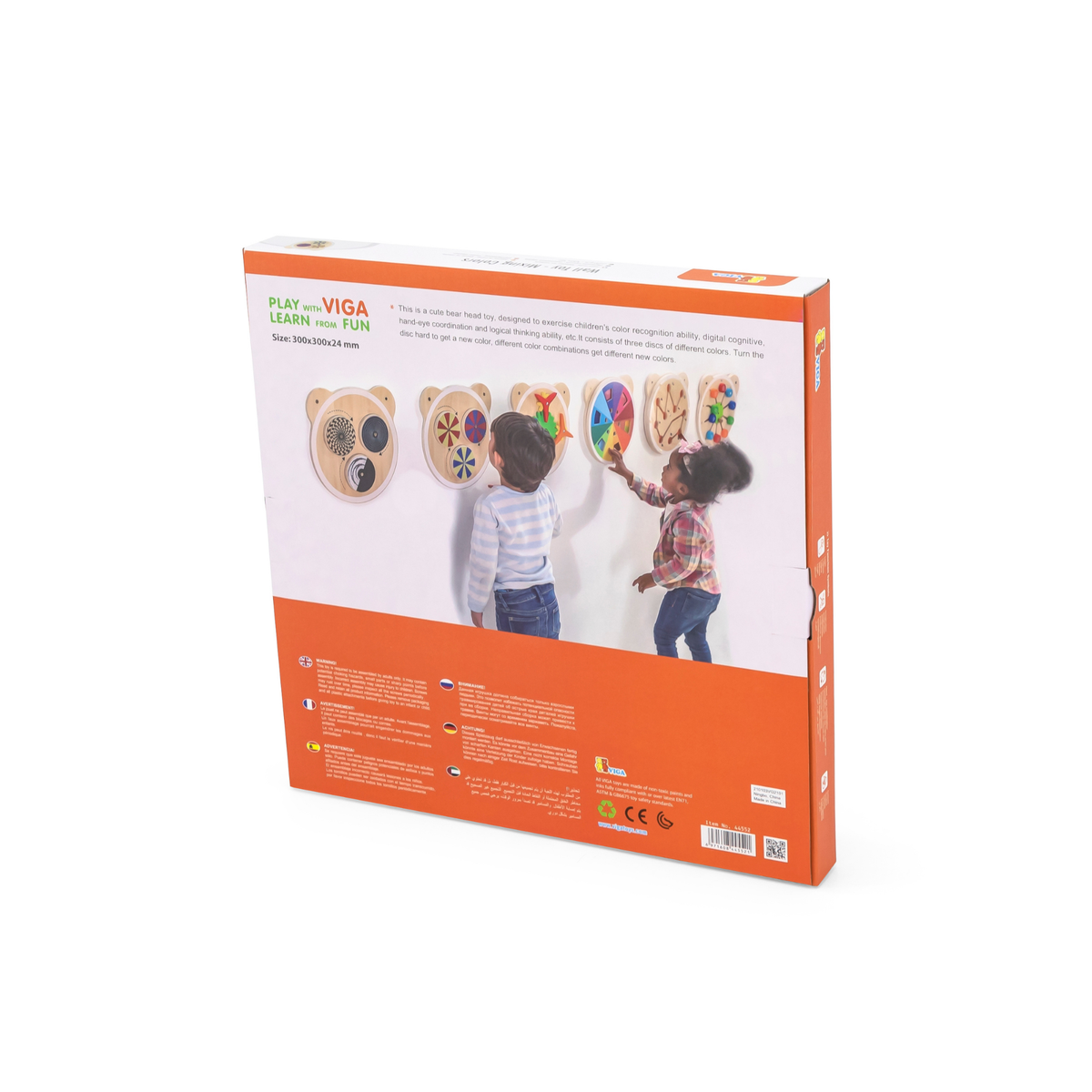 Viga Mixing Colors Wall Toy, Montessori Wooden Color Blending Panel with Rotating Discs, Builds Visual Perception & Coordination, Eco-Friendly & Non-Toxic Toy, for Boys & Girls Ages 18M+