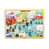 Viga Fire Fighting, 48 Piece Jigsaw Puzzle, Montessori Wooden Toy, Develops Sensory, Cognitive & Fine Motor Skills, Non-Toxic & Eco-friendly Kids Educational Toy, Suitable for Boys and Girls Aged 3Y+
