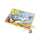 Viga Sea Life, 48 Piece Jigsaw Puzzle, Montessori Wooden Toy, Develops Sensory, Cognitive & Fine Motor Skills, Non-Toxic & Eco-friendly Kids Educational Toy, Suitable for Boys and Girls Aged 3Y+