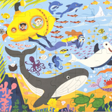 Viga Sea Life, 48 Piece Jigsaw Puzzle, Montessori Wooden Toy, Develops Sensory, Cognitive & Fine Motor Skills, Non-Toxic & Eco-friendly Kids Educational Toy, Suitable for Boys and Girls Aged 3Y+