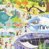 Viga Zoo, 48 Piece Jigsaw Puzzle, Montessori Wooden Toy, Develops Sensory, Cognitive & Fine Motor Skills, Non-Toxic & Eco-friendly Kids Educational Toy, Suitable for Boys and Girls Aged 3Y+