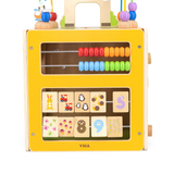Viga 5-in-1 Activity Toy Box, Montessori Wooden Multi-Activity Play Center, Develops Motor Skills, Logic & Creativity, Eco-Friendly & Non-Toxic Educational Toy, for Boys & Girls Ages 18M+