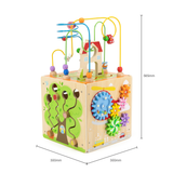 Viga 5-in-1 Activity Toy Box, Montessori Wooden Multi-Activity Play Center, Develops Motor Skills, Logic & Creativity, Eco-Friendly & Non-Toxic Educational Toy, for Boys & Girls Ages 18M+