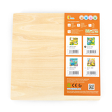 Viga Wild Animals, 4 Piece Knob Puzzle, Montessori Wooden Toy, Develops Sensory, Cognitive & Fine Motor Skills, Non-Toxic & Eco-friendly Kids Educational Toy, Suitable for Boys & Girls Aged 12M+