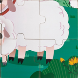 Viga Sheep, 9 Piece Jigsaw Puzzle, Montessori Wooden Toy, Develops Sensory, Cognitive & Fine Motor Skills, Non-Toxic & Eco-friendly Kids Educational Toy, Suitable for Boys and Girls Aged 18M+