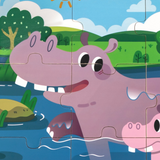 Viga Hippo, 9 Piece Jigsaw Puzzle, Montessori Wooden Toy, Develops Sensory, Cognitive & Fine Motor Skills, Non-Toxic & Eco-friendly Kids Educational Toy, Suitable for Boys and Girls Aged 18M+