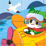 Viga Cat on a Plane, 9 Piece Jigsaw Puzzle, Montessori Wooden Toy, Develops Sensory, Cognitive & Fine Motor Skills, Non-Toxic & Eco-friendly Kids Educational Toy, Suitable for Children Aged 18M+