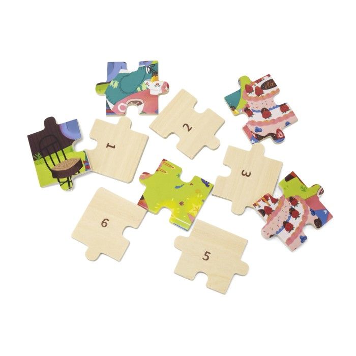Viga Birthday Party, 24 Piece Jigsaw Puzzle, Montessori Wooden Toy, Develops Sensory, Cognitive & Fine Motor Skills, Non-Toxic & Eco-friendly Kids Educational Toy, Suitable for Children Aged 2Y+