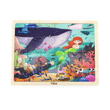 Viga Sea Secret, 24 Piece Jigsaw Puzzle, Montessori Wooden Toy, Develops Sensory, Cognitive & Fine Motor Skills, Non-Toxic & Eco-friendly Kids Educational Toy, Suitable for Boys and Girls Aged 2Y+