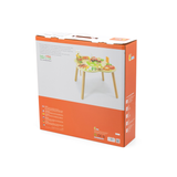 VIGA Farm-Themed Wooden Activity Table, Montessori Educational Toy with Train Track, Gears, Shape Sorter & Xylophone, Develops Fine Motor Skills, Logic & Creativity, for Boys & Girls Ages 18M+