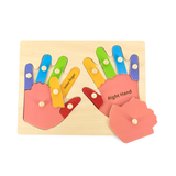 Viga Hands & Fingers, 12 Piece Knob Puzzle, Montessori Wooden Toy, Develops Sensory, Cognitive & Fine Motor Skills, Non-Toxic & Eco-friendly Kids Educational Toy, Suitable for Children Aged 18M+