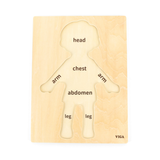 Viga Boys Body, 7 Piece Knob Puzzle, Montessori Wooden Toy, Develops Sensory, Cognitive & Fine Motor Skills, Non-Toxic & Eco-friendly Kids Educational Toy, Suitable for Boys and Girls Aged 18M+