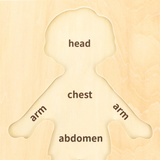 Viga Boys Body, 7 Piece Knob Puzzle, Montessori Wooden Toy, Develops Sensory, Cognitive & Fine Motor Skills, Non-Toxic & Eco-friendly Kids Educational Toy, Suitable for Boys and Girls Aged 18M+