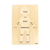 Viga Boys Body, 12 Piece Knob Puzzle, Montessori Wooden Toy, Develops Sensory, Cognitive & Fine Motor Skills, Non-Toxic & Eco-friendly Kids Educational Toy, Suitable for Boys and Girls Aged 18M+