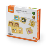 Viga Opposites, 24 Piece Mix & Match Puzzle, Montessori Wooden Toy, Develops Sensory, Cognitive & Fine Motor Skills, Non-Toxic & Eco-friendly Kids Educational Toy, Suitable for Children Aged 18M+
