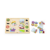 Viga Modes of Transportation, 17 Piece Jigsaw Puzzle, Montessori Wooden Toy, Develops Sensory, Cognitive & Fine Motor Skills, Non-Toxic & Eco-friendly Kids Educational Toy, Suitable for Children 18M+