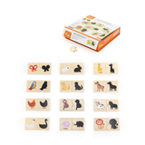 Viga Connecting Game, Matching Shadows, 24 Piece Mix & Match Puzzle, Montessori Wooden Toy, Develops Sensory, Cognitive & Fine Motor Skills, Non-Toxic & Eco-friendly Kids Educational Toy, 18M+