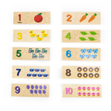 Viga Connecting Numbers, 20 Piece Mix & Match Puzzle, Montessori Wooden Toy, Develops Sensory, Cognitive & Fine Motor Skills, Non-Toxic & Eco-friendly Kids Educational Toy, Suitable for Children 18M+