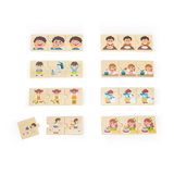 Viga Logical Sequences, Daily Activity, 24 Piece Mix & Match Puzzle, Montessori Wooden Toy, Develops Sensory, Cognitive & Fine Motor Skills, Non-Toxic & Eco-friendly Kids Educational Toy, 18M+