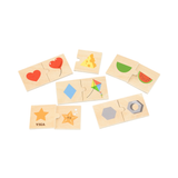 Viga Connecting Game, Shapes to Objects, 24 Piece Mix & Match Puzzle, Montessori Wooden Toy, Develops Sensory, Cognitive & Fine Motor Skills, Non-Toxic & Eco-friendly Kids Educational Toy, 18M+