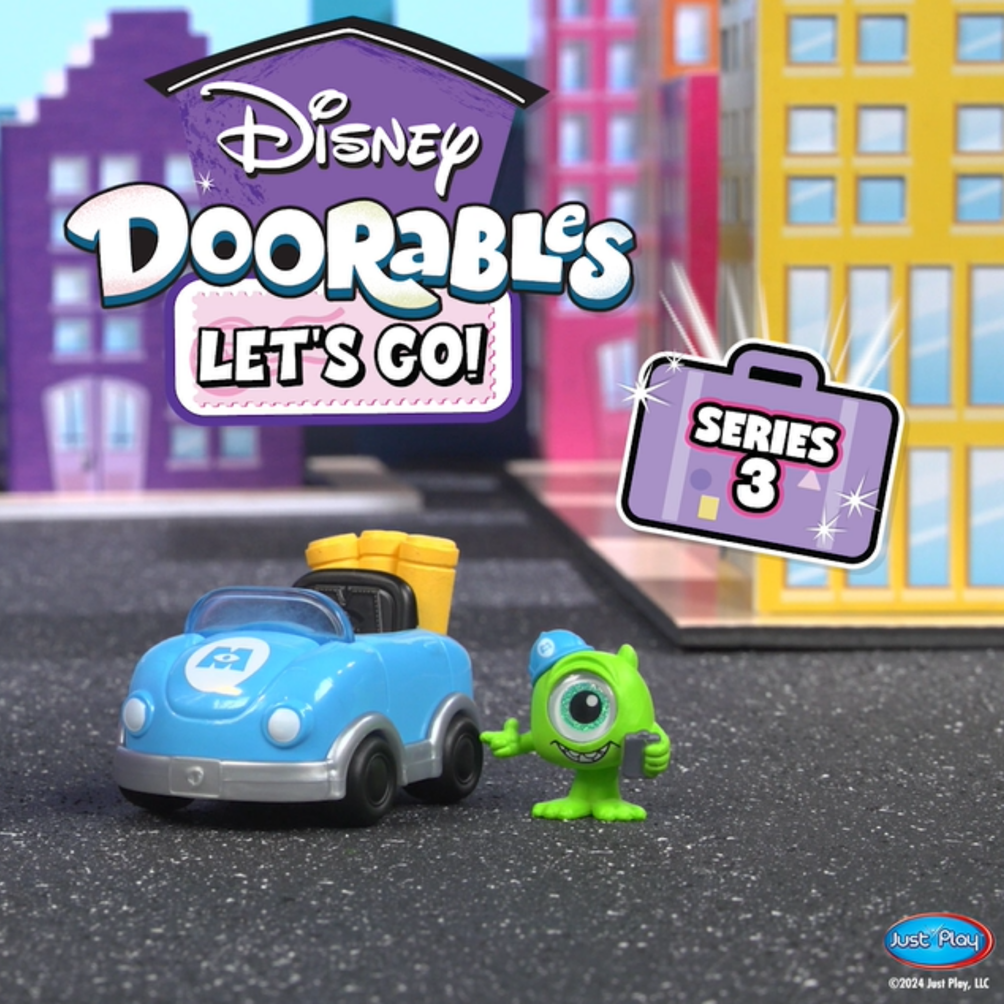 Disney Doorables Let's Go Series 3 "Road Trip Vehicles" Collectible Mini Action Figures, 1.5 Inch (3.8 cm) Toy Figurines & Vehicle Playset, Officially Licensed Kids Toy for Ages 5 & Up by Just Play