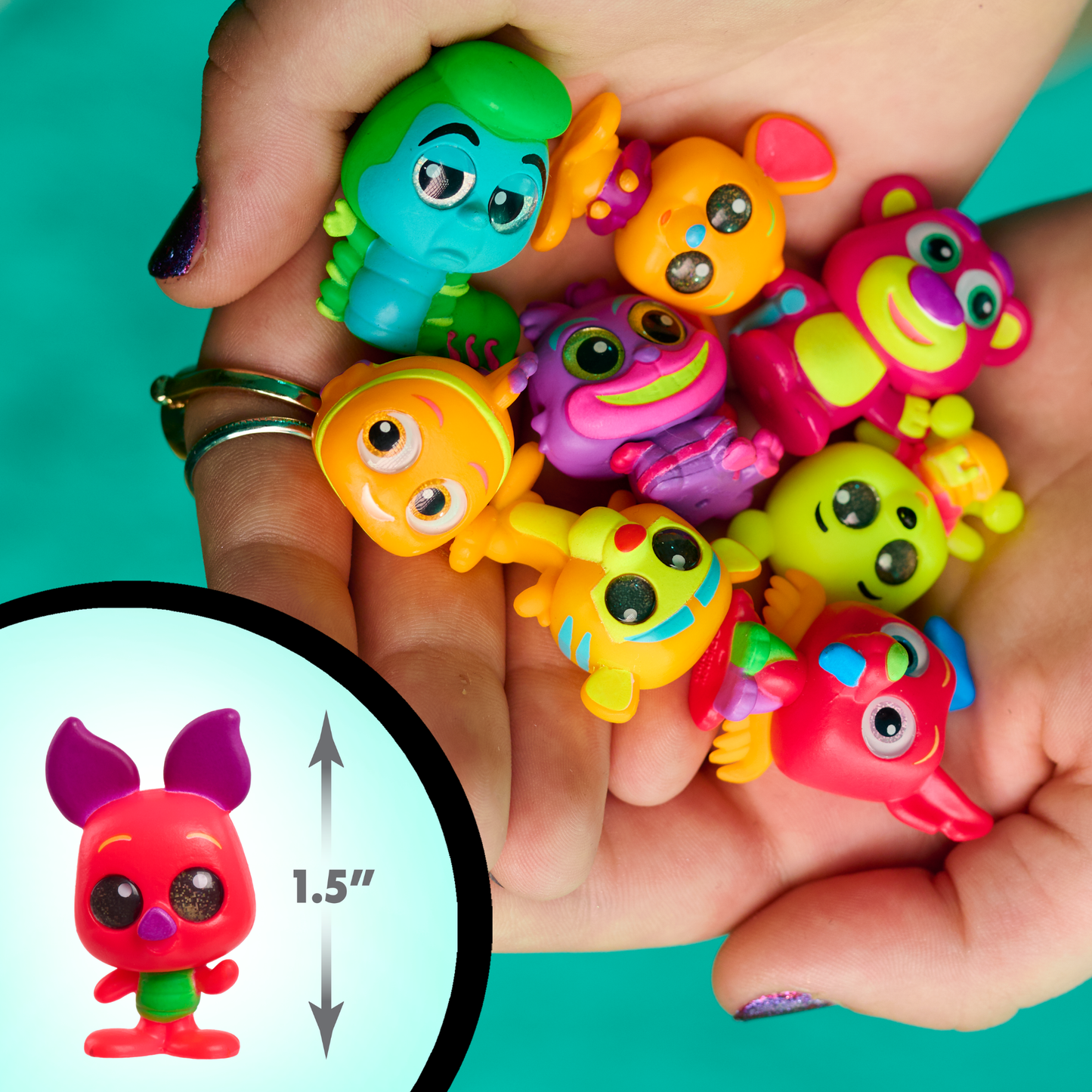 Disney Doorables Neon Glow Peek Features 2 Visible & 3 Blind Bag 1.5 Inch (3.8 cm) Collectible Mini Action Figures, 5 of 35 Collectible Figurines, Officially Licensed Kids Toy for Ages 5+ by Just Play