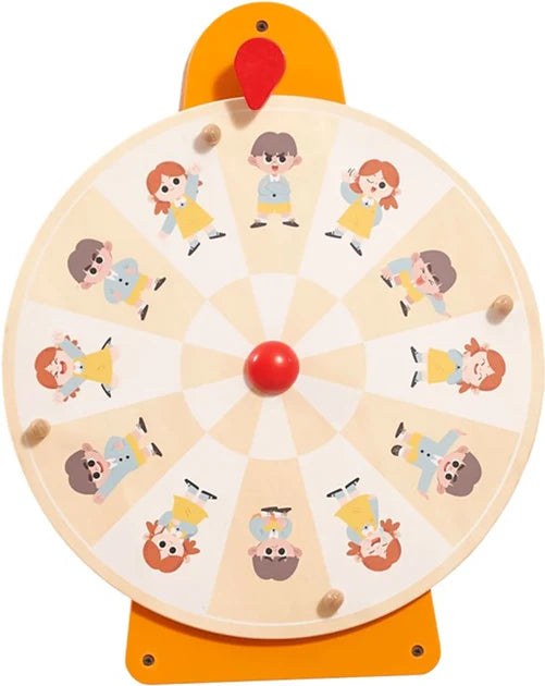 VIGA Wooden Wall Toy – Emotion & Movement Turntable, Montessori Educational Activity Board, Builds Emotional Intelligence, Focus & Motor Skills, Eco-Friendly & Non-Toxic, for Boys & Girls Ages 18M+