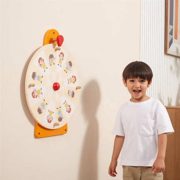 VIGA Wooden Wall Toy – Emotion & Movement Turntable, Montessori Educational Activity Board, Builds Emotional Intelligence, Focus & Motor Skills, Eco-Friendly & Non-Toxic, for Boys & Girls Ages 18M+