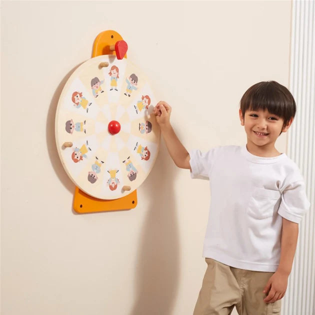 VIGA Wooden Wall Toy – Emotion & Movement Turntable, Montessori Educational Activity Board, Builds Emotional Intelligence, Focus & Motor Skills, Eco-Friendly & Non-Toxic, for Boys & Girls Ages 18M+