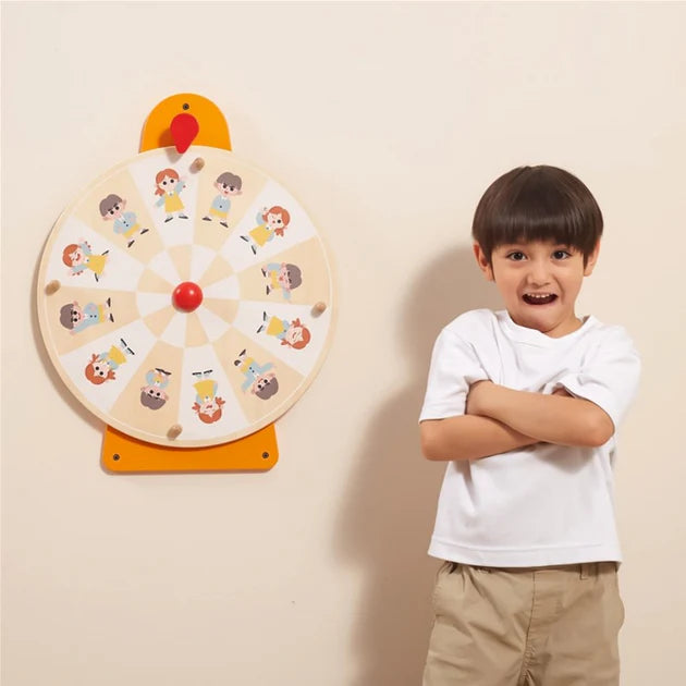 VIGA Wooden Wall Toy – Emotion & Movement Turntable, Montessori Educational Activity Board, Builds Emotional Intelligence, Focus & Motor Skills, Eco-Friendly & Non-Toxic, for Boys & Girls Ages 18M+