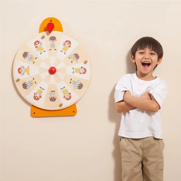 VIGA Wooden Wall Toy – Emotion & Movement Turntable, Montessori Educational Activity Board, Builds Emotional Intelligence, Focus & Motor Skills, Eco-Friendly & Non-Toxic, for Boys & Girls Ages 18M+