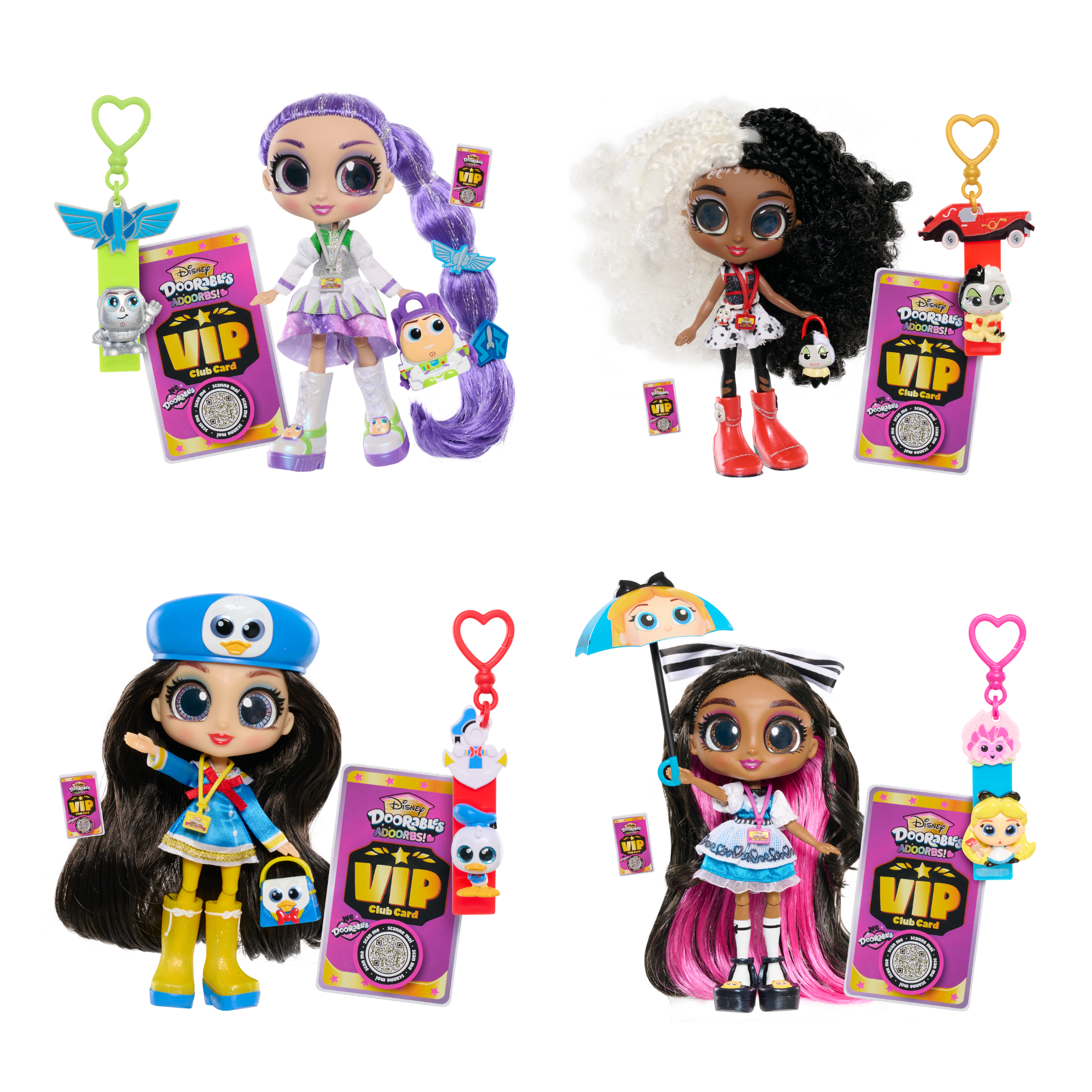 Disney Doorables Adoorbs Dolls Series 1, 5.5 Inch (12.7 cm) Articulated Toy Figurines Features Disney Character Themed Outfit and Accessories, Officially Licensed Kids Toy for Ages 5 & Up by Just Play