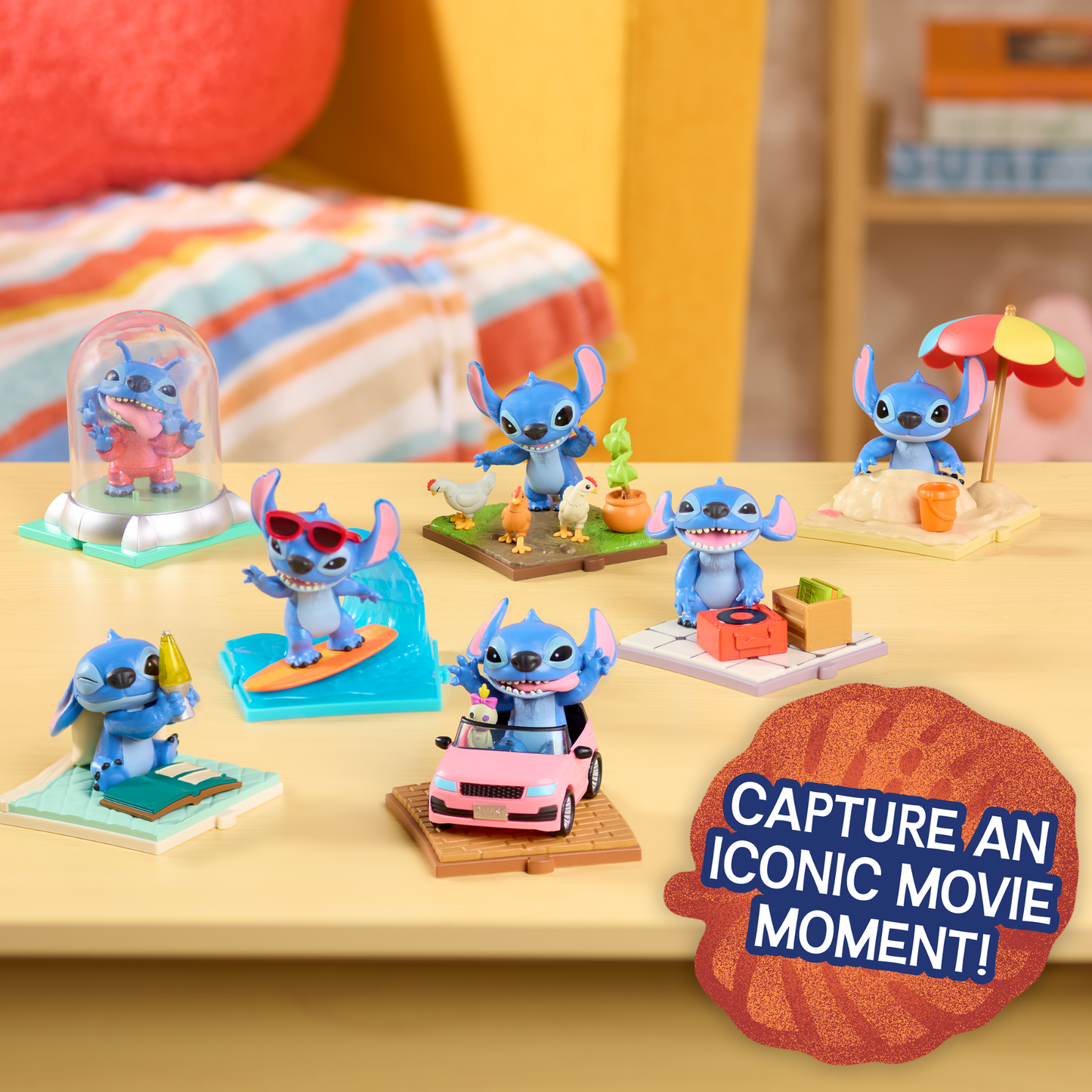 Disney Lilo & Stitch 3" Inch (7.5 cm) Live-Action Movie Collectible Blind Box Figures, Officially Licensed Kids Toys by Just Play, Suitable for Children, Boys and Girls, Aged 3 Years+