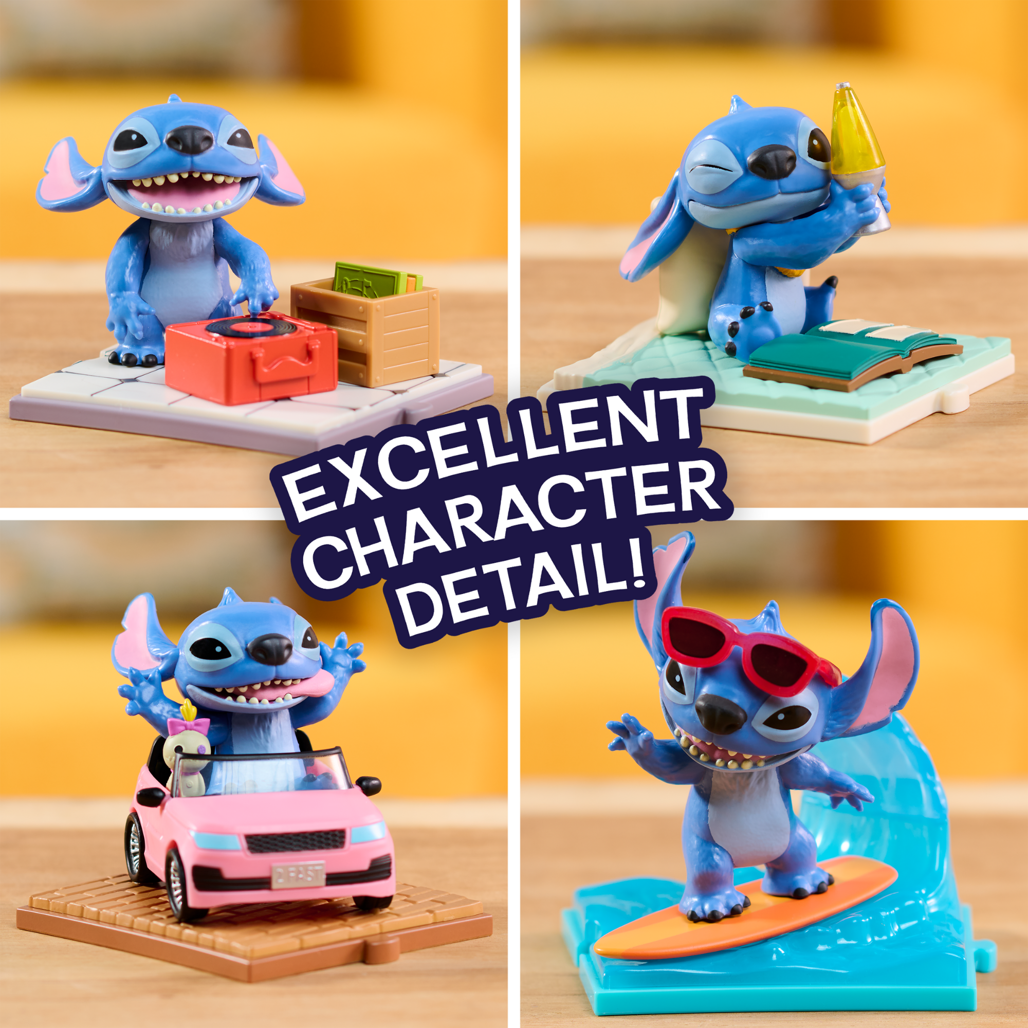 Disney Lilo & Stitch 3" Inch (7.5 cm) Live-Action Movie Collectible Blind Box Figures, Officially Licensed Kids Toys by Just Play, Suitable for Children, Boys and Girls, Aged 3 Years+
