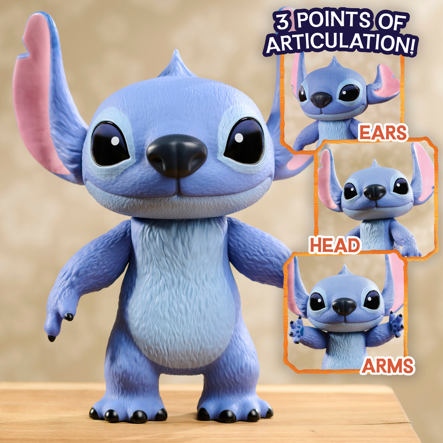 Disney Lilo & Stitch 14" Inch (35.5 cm) Live-Action Movie Articulated Action Figure, Officially Licensed Kids Toys by Just Play, Suitable for Children, Boys and Girls, Aged 3 Years+