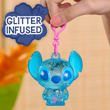 Disney Lilo & Stitch 3" Inch (7.5 cm) Collectible Clip-on Action Figure Charm with Beads & Glitter, Officially Licensed Kids Toys by Just Play, Suitable for Children, Boys and Girls, Aged 3 Years+