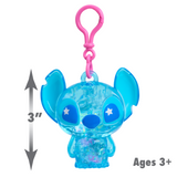 Disney Lilo & Stitch 3" Inch (7.5 cm) Collectible Clip-on Action Figure Charm with Beads & Glitter, Officially Licensed Kids Toys by Just Play, Suitable for Children, Boys and Girls, Aged 3 Years+