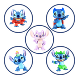 Disney Lilo & Stitch 2.7" Inch (7 cm) 5 Piece Collectible Stitch Figure Set, Officially Licensed Kids Toys By Just Play, Suitable for Children, Boys and Girls, Aged 3 Years+