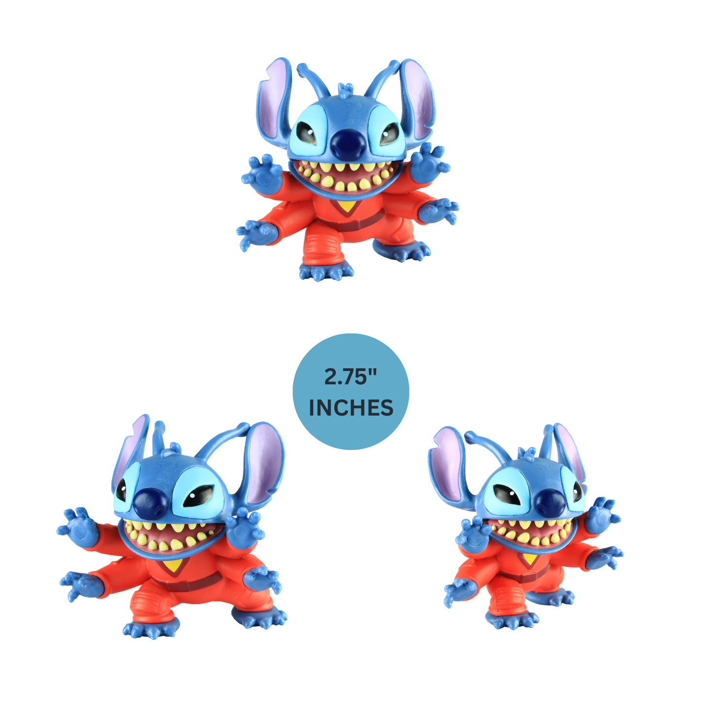 Disney Lilo & Stitch 2.75" Inch (7 cm) 2 Piece Collectible Stitch Figure Set, Officially Licensed Kids Toys by Just Play, Style 2, Suitable for Children, Boys and Girls, Aged 3 Years+