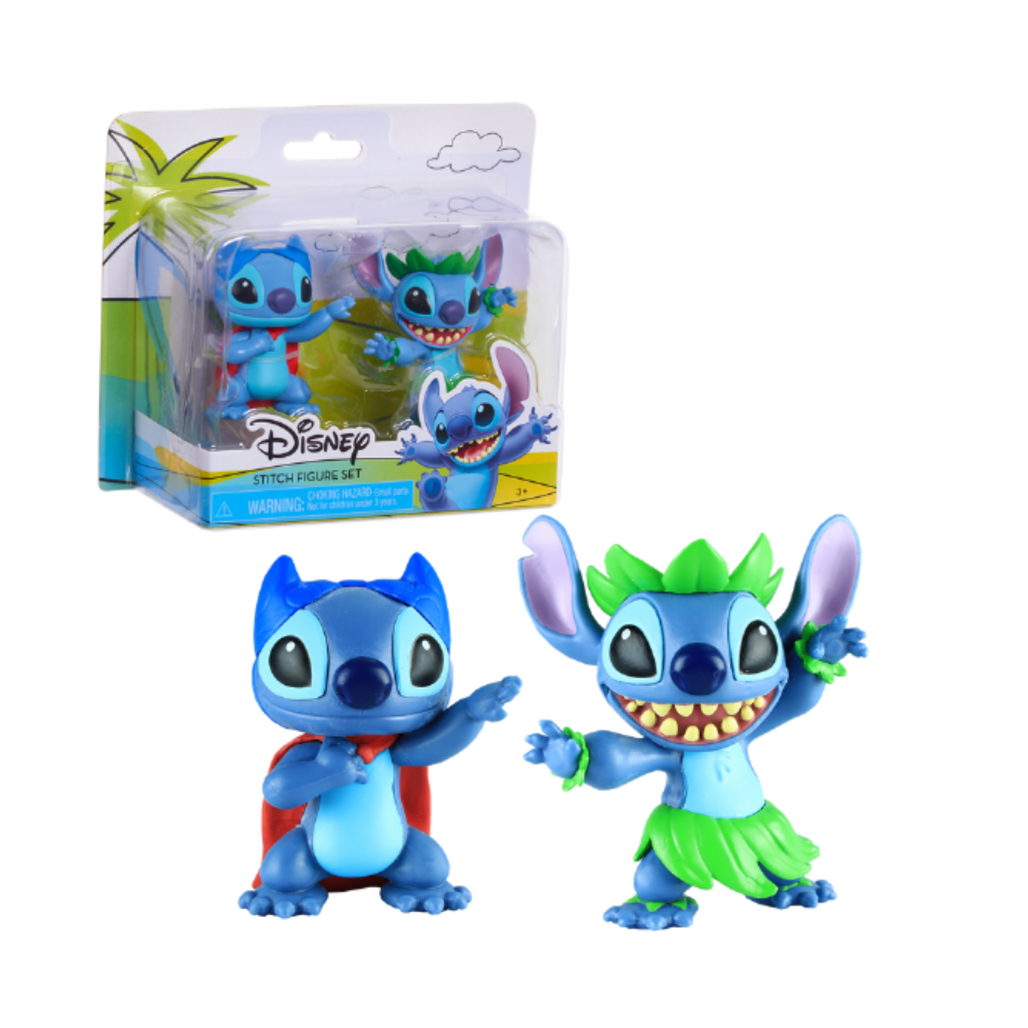 Disney Lilo & Stitch 2.75" Inch (7 cm) 2 Piece Collectible Stitch Figure Set, Officially Licensed Kids Toys by Just Play, Style 1, Suitable for Children, Boys and Girls, Aged 3 Years+