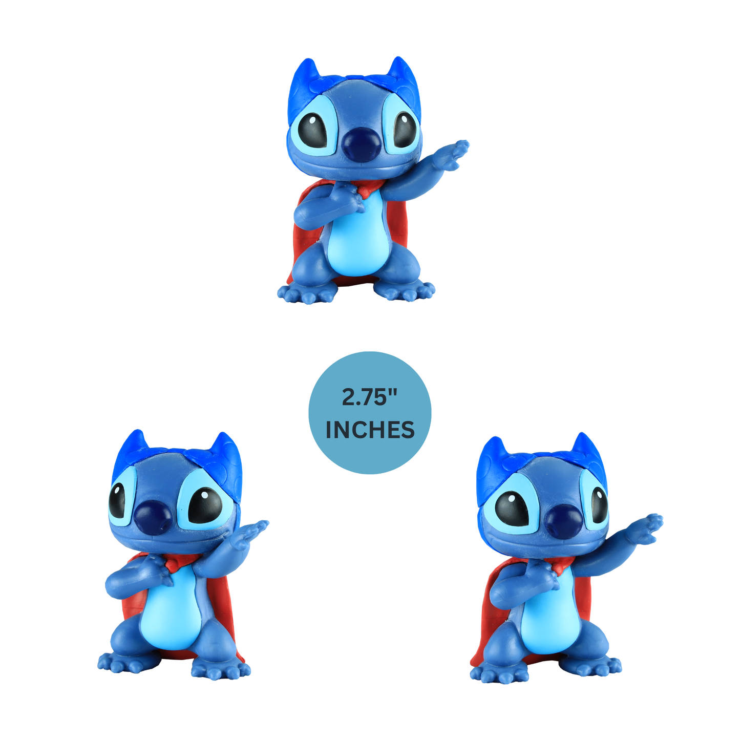 Disney Lilo & Stitch 2.75" Inch (7 cm) 2 Piece Collectible Stitch Figure Set, Officially Licensed Kids Toys by Just Play, Style 1, Suitable for Children, Boys and Girls, Aged 3 Years+
