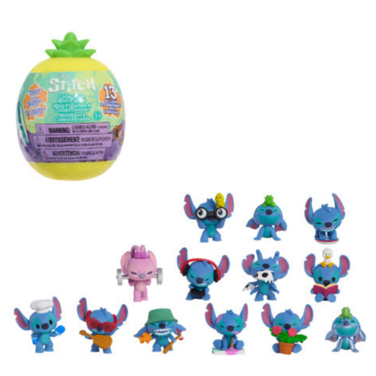 Disney Lilo & Stitch 2" Inch (5 cm) 1 Piece Mystery Collectible Stitch Figure, Officially Licensed Kids Toys By Just Play, 13 to Collect, Suitable for Children, Boys and Girls, Aged 3 Years+