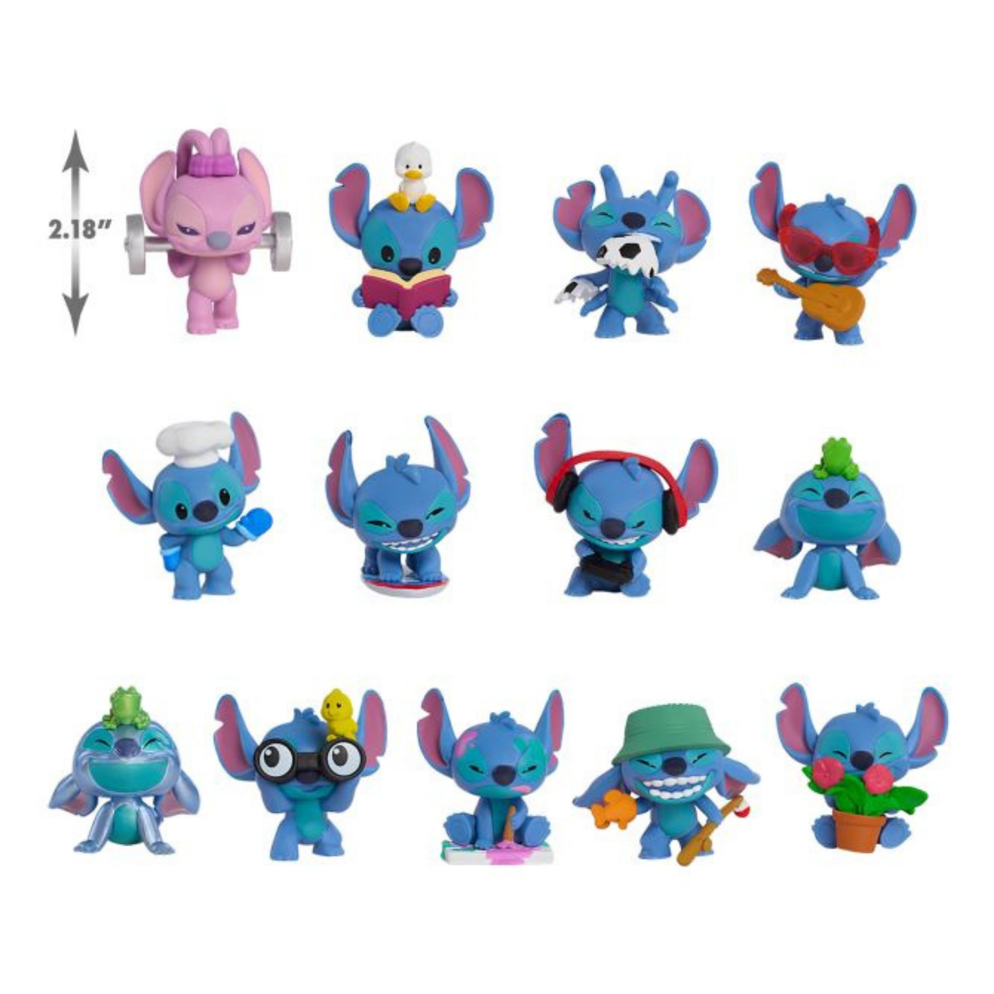 Disney Lilo & Stitch 2" Inch (5 cm) 1 Piece Mystery Collectible Stitch Figure, Officially Licensed Kids Toys By Just Play, 13 to Collect, Suitable for Children, Boys and Girls, Aged 3 Years+