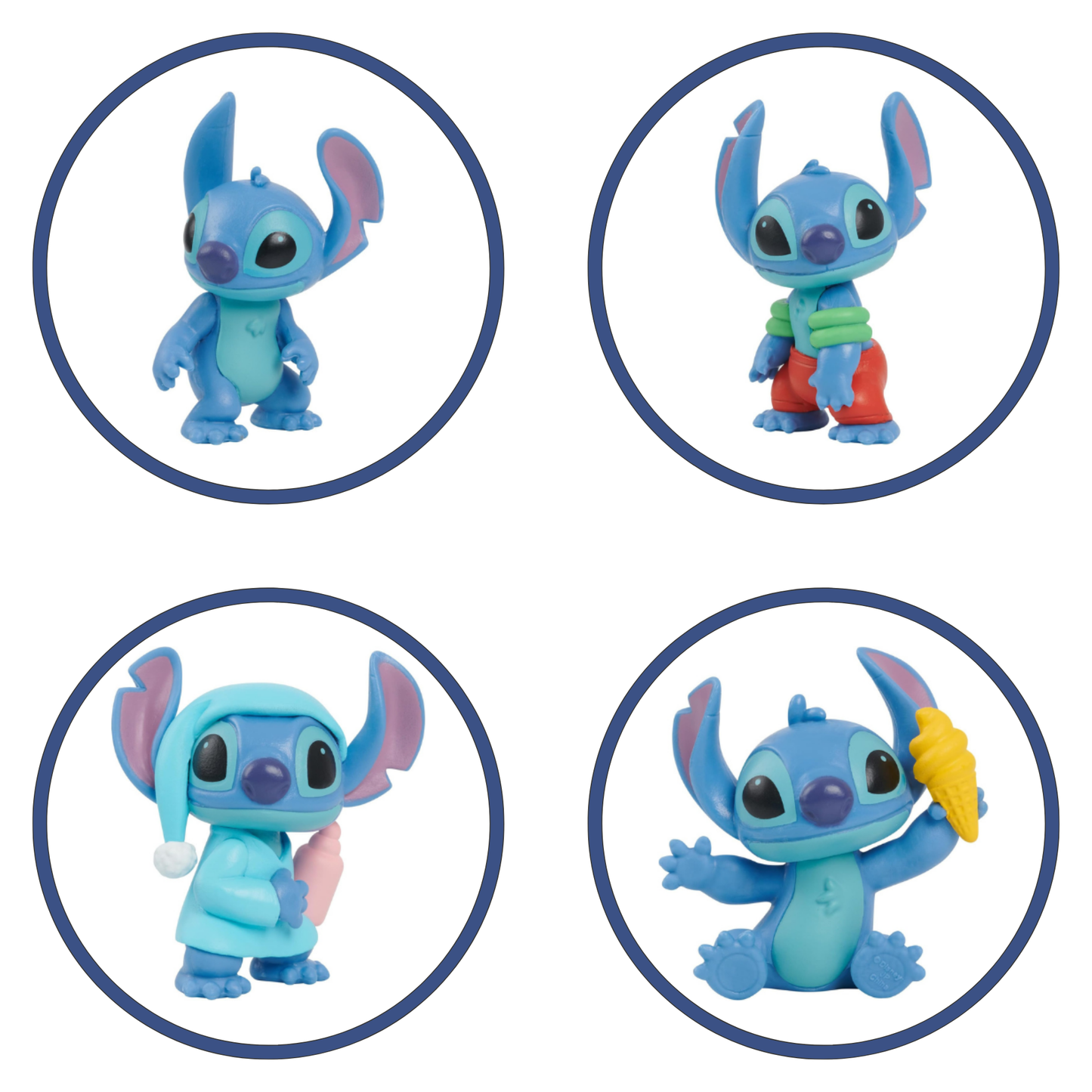 Disney Lilo & Stitch 2" Inch (5 cm) 8 Piece Collectible Stitch Figure Set, Officially Licensed Kids Toys By Just Play, Suitable for Children, Boys and Girls, Aged 3 Years+