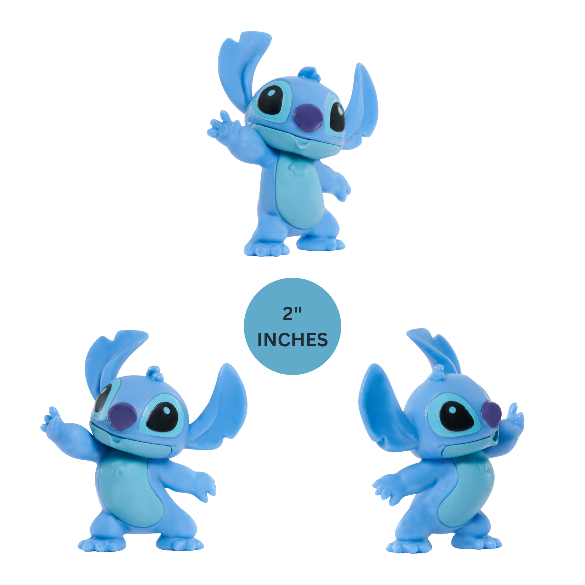Disney Lilo & Stitch 3" Inch (7.5 cm) Collectible Stitch Figure Set, Officially Licensed Kids Toys by Just Play, Style 2, Suitable for Children, Boys and Girls, Aged 3 Years+