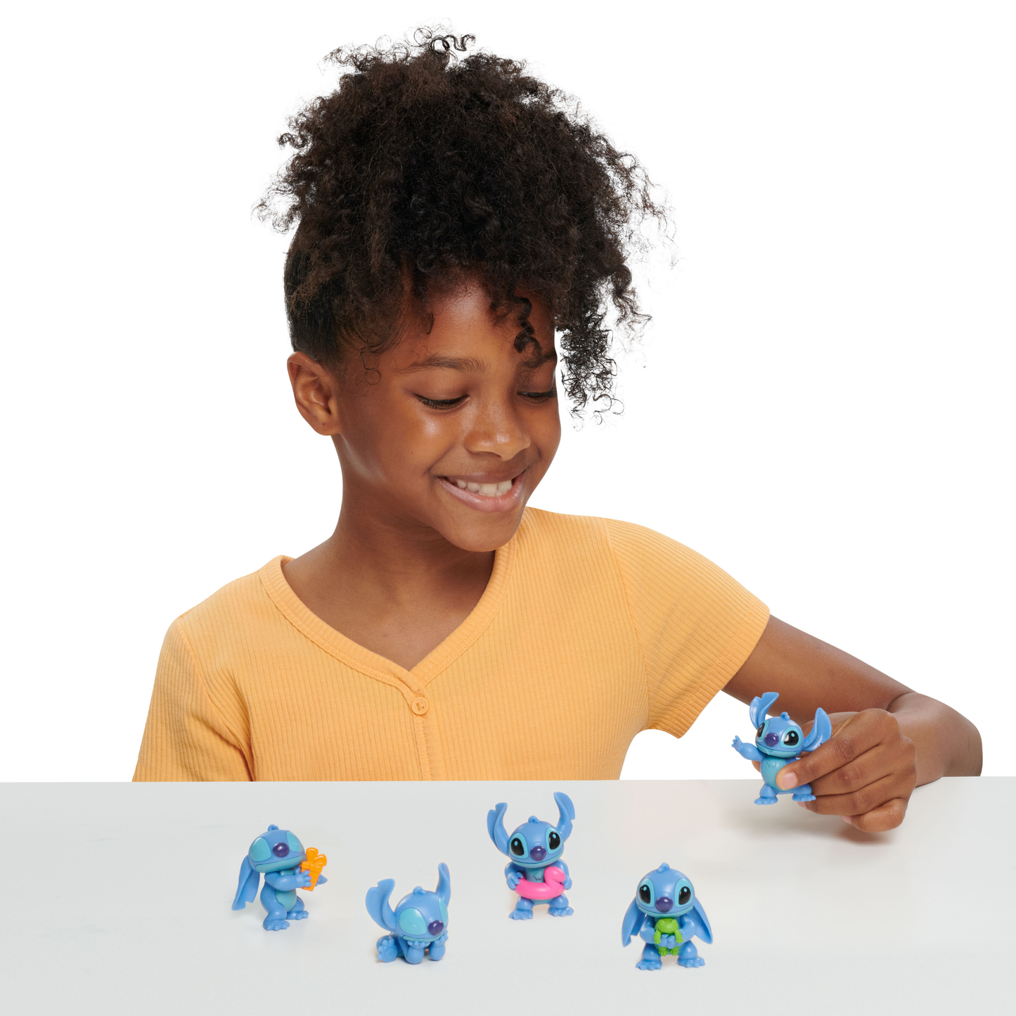 Disney Lilo & Stitch 3" Inch (7.5 cm) Collectible Stitch Figure Set, Officially Licensed Kids Toys by Just Play, Style 2, Suitable for Children, Boys and Girls, Aged 3 Years+