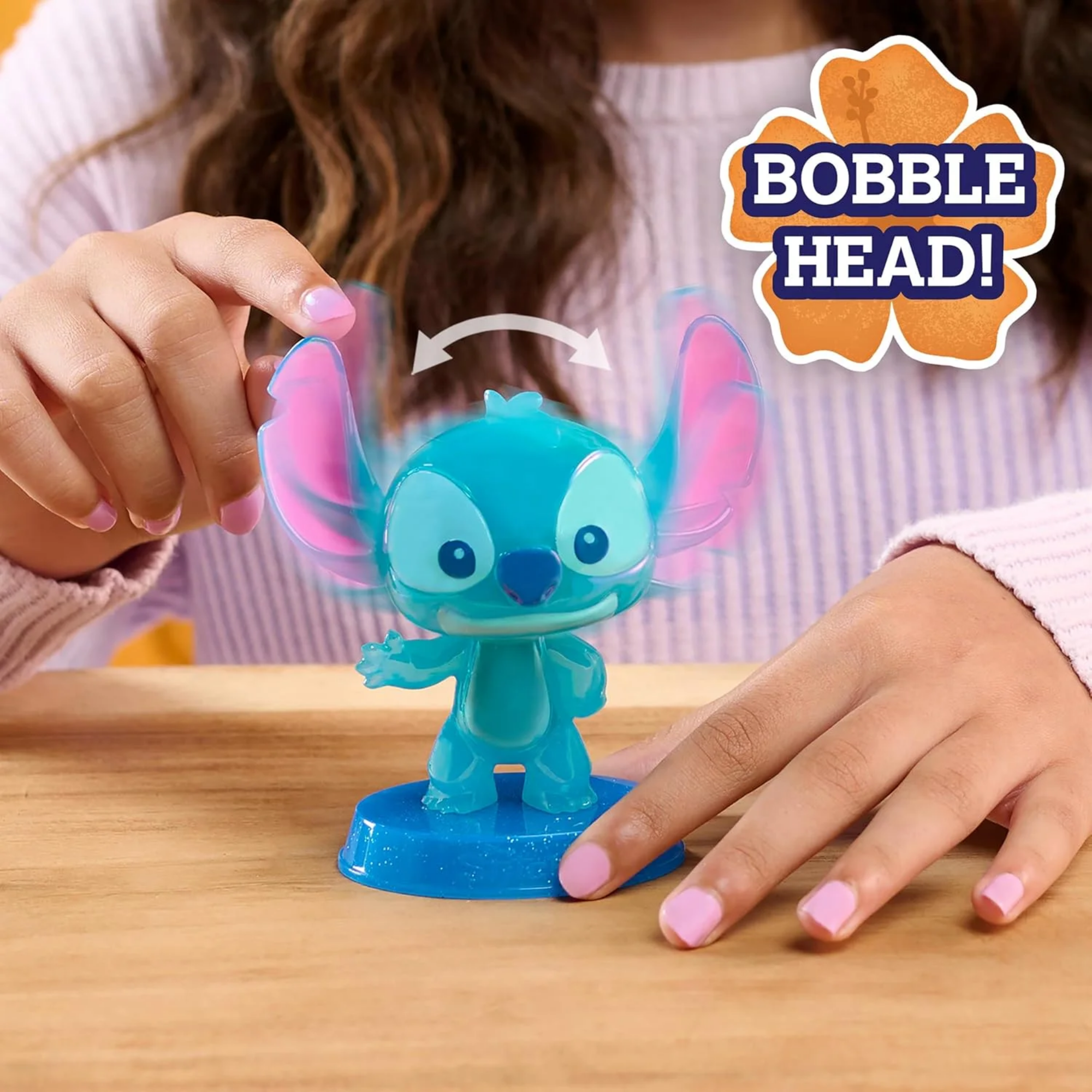 Disney Lilo & Stitch 4.75" Inch (13 cm) Stitch Bobblehead Collectible Figure, Officially Licensed Kids Toys By Just Play, Suitable for Children, Boys and Girls, Aged 3 Years+