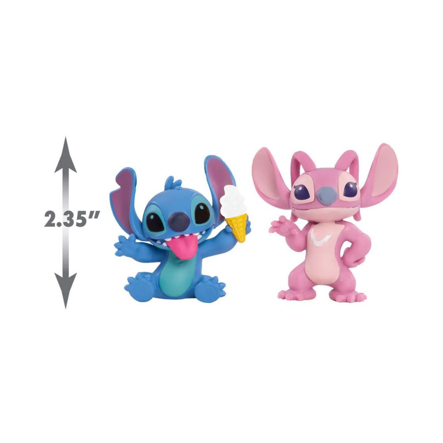 Disney Lilo & Stitch 2.35" Inch (6 cm) 2 Piece Collectible Stitch Figure Set Featuring Angel, Officially Licensed Kids Toys by Just Play, Suitable for Children, Boys and Girls, Aged 3 Years+
