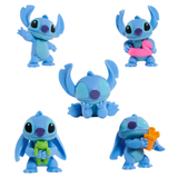 Disney Lilo & Stitch 2.25" Inch (6 cm) 5 Piece Collectible Stitch Figure Set, Officially Licensed Kids Toys by Just Play, Style 2, Suitable for Children, Boys and Girls, Aged 3 Years+