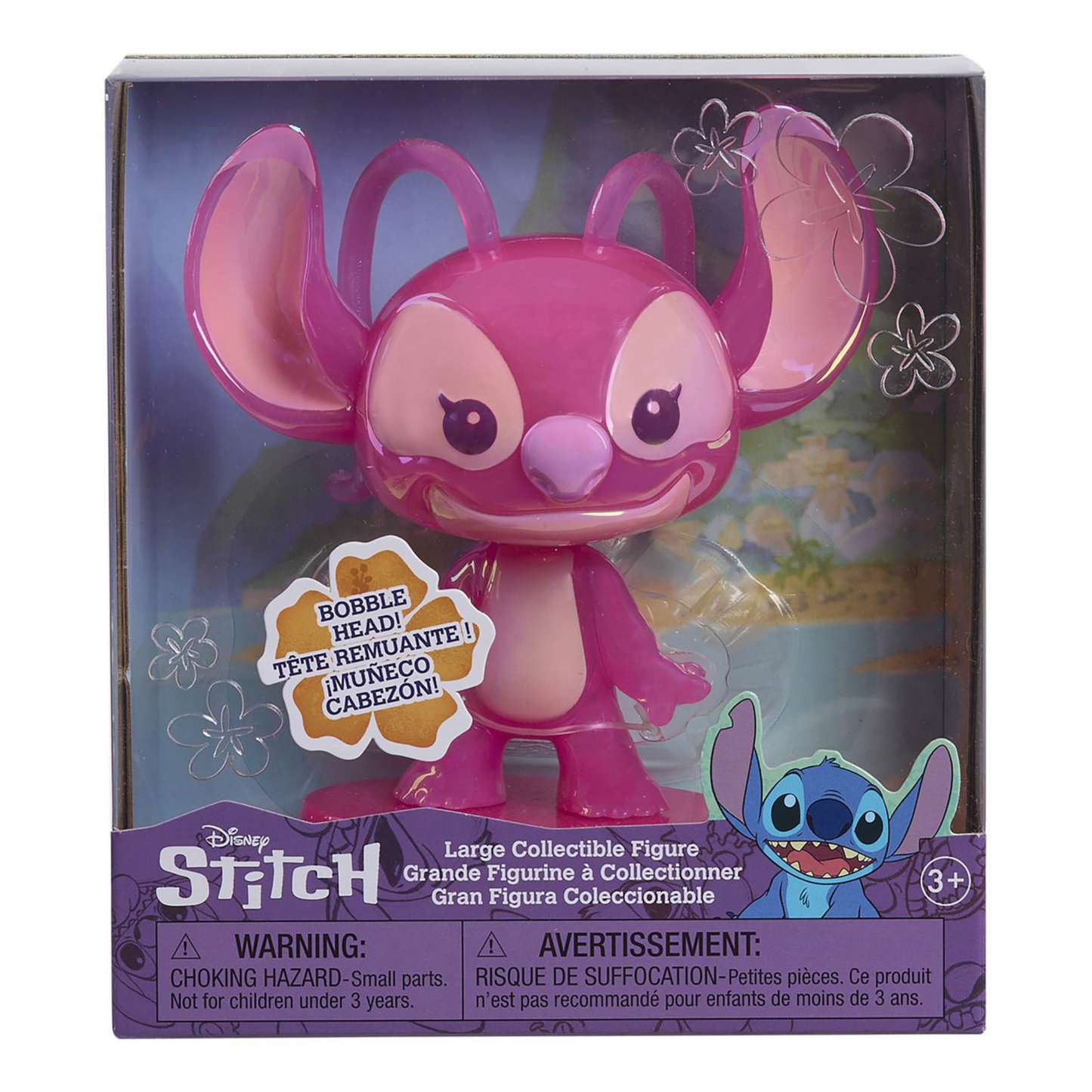 Disney Lilo & Stitch 4.75" Inch (13 cm) Angel Bobblehead Collectible Figure, Officially Licensed Kids Toys By Just Play, Suitable for Children, Boys and Girls, Aged 3 Years+